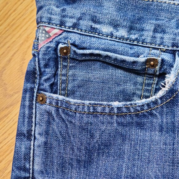 Denim Supply Ralph Lauren vintag Jeans Straight fit distressed 36x28 tag (36x32) - Picture 14 of 16